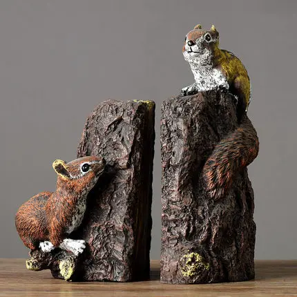 السنجاب غلاف كتاب الحلي الحلي الصغيرة الإبداعية الأمريكية خزانة مكتب سطح المكتب الحرف المفروشات