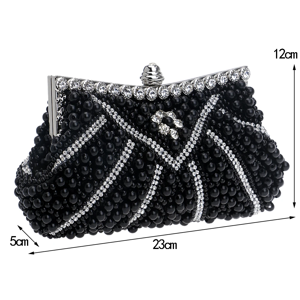 YINGMI New Design Women Evening Bags Handmade Beaded Diamonds Soft Shell Design Day Clutches For Wedding/Party/Dinner Purse