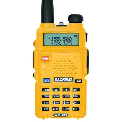 Baofeng UV-5R двухстороннее радио мини портативный 5 Вт двухдиапазонный УКВ рация UV5R 128CH FM трансивер охотничий радиосканер - Цвет: Yellow