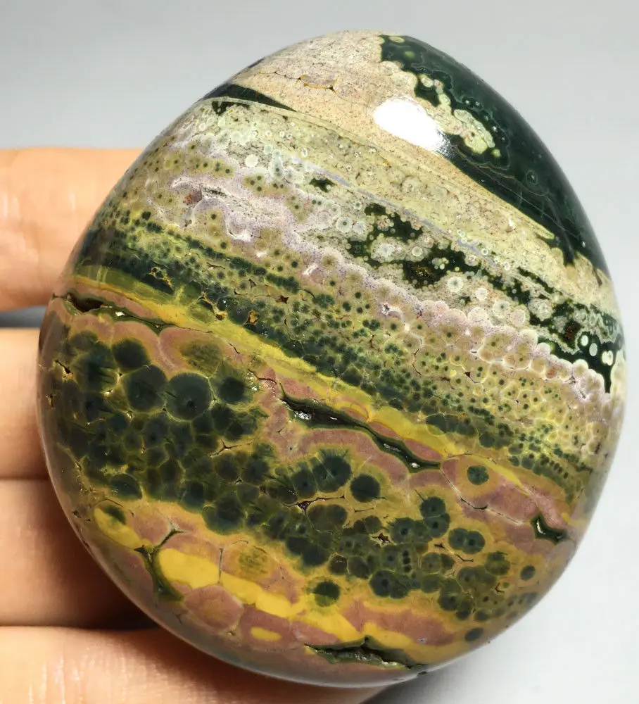 

117g Raw NATURAL OCEAN JASPER QUARTZ CRYSTAL HEALING stones Mineral specimen abajur