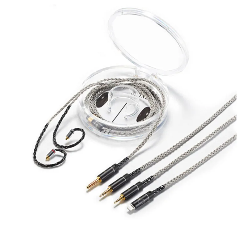 

OKCSC Single Crystal Copper SE846 Upgrade Cable MMCX pin for Sony Lightning plug W40 SE535 headphone 3.5mm 4.4mm 2.5mm Balanced