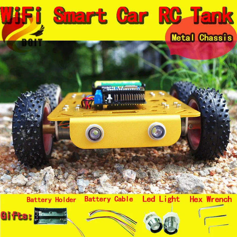 Официальный DOIT Беспроводной Wi-Fi RC автомобиль C300 из комплект разработки nodemcu с L293D двигатель Щит DIY RC игрушка робот модель удаленный