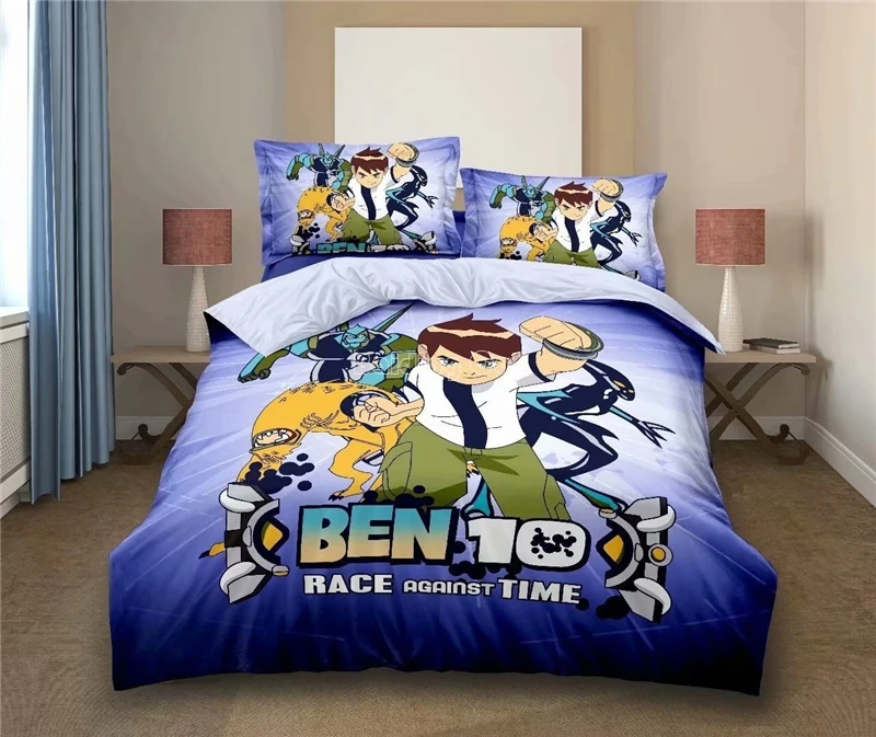 Горячая Распродажа Ben 10 Ben Tennyson Комплект постельного белья для детей с героями мультфильмов Постельное белье для студенческого общежития постельное белье пододеяльник наборы