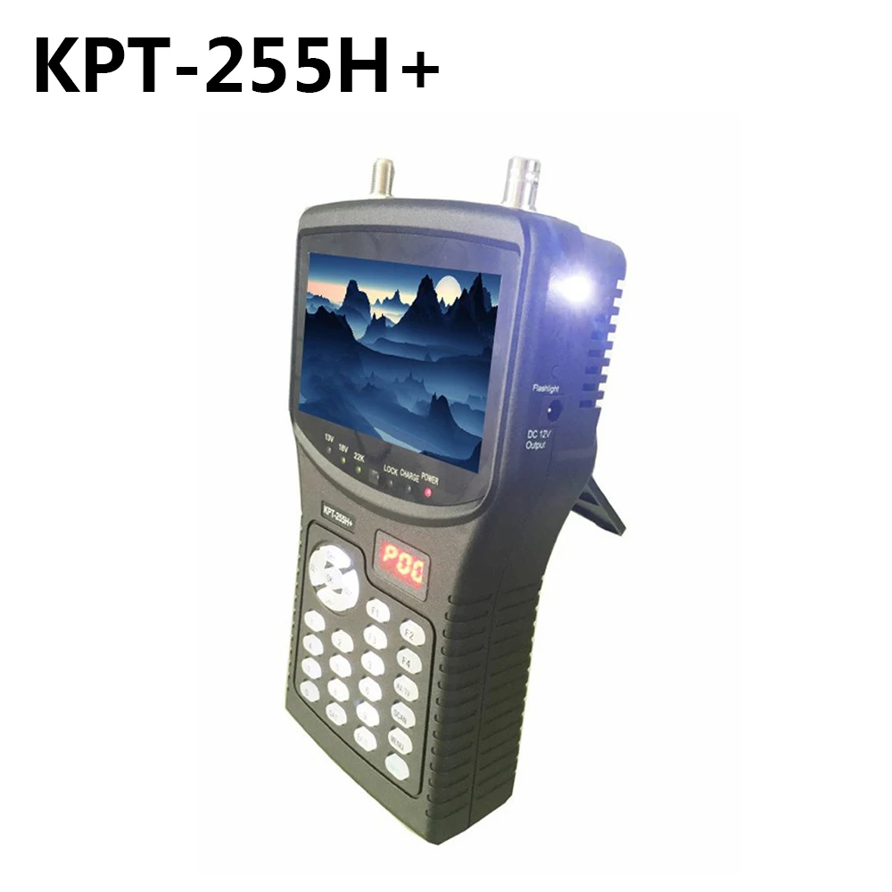 SZ Best satellite test tool Free Shipping Kpt 255H+ 4.3inch Led Handheld Dvb S2 satfinder HD