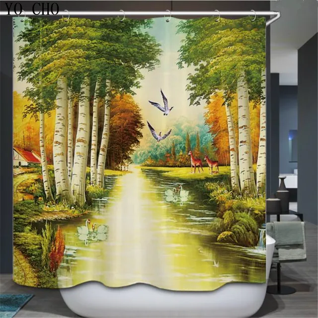 Boutique Hohe Qualität tropischen wald Wasserdichte 3d douche ... Boutique Hohe Qualität tropischen wald Wasserdichte 3d douche ...