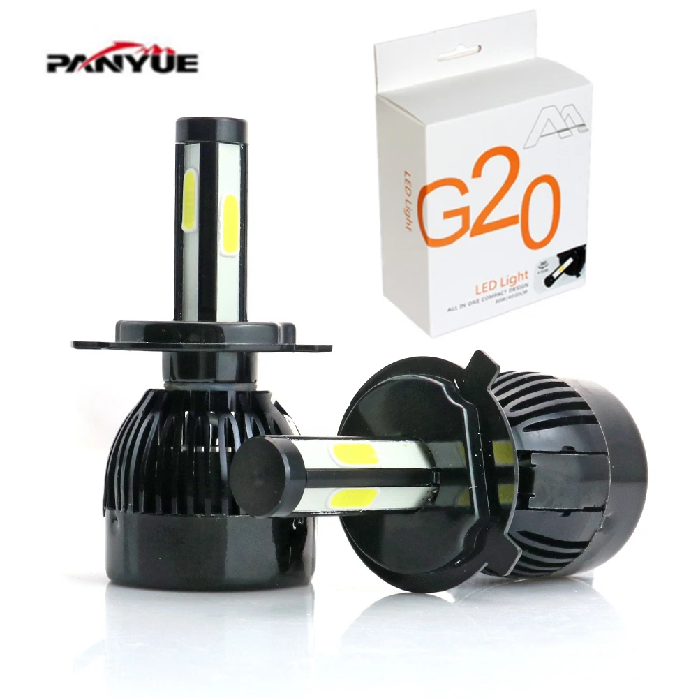 Elglux супер яркий налобный фонарь 4 размера H1 светодиодный H7 H11 9006 дальний/ближний