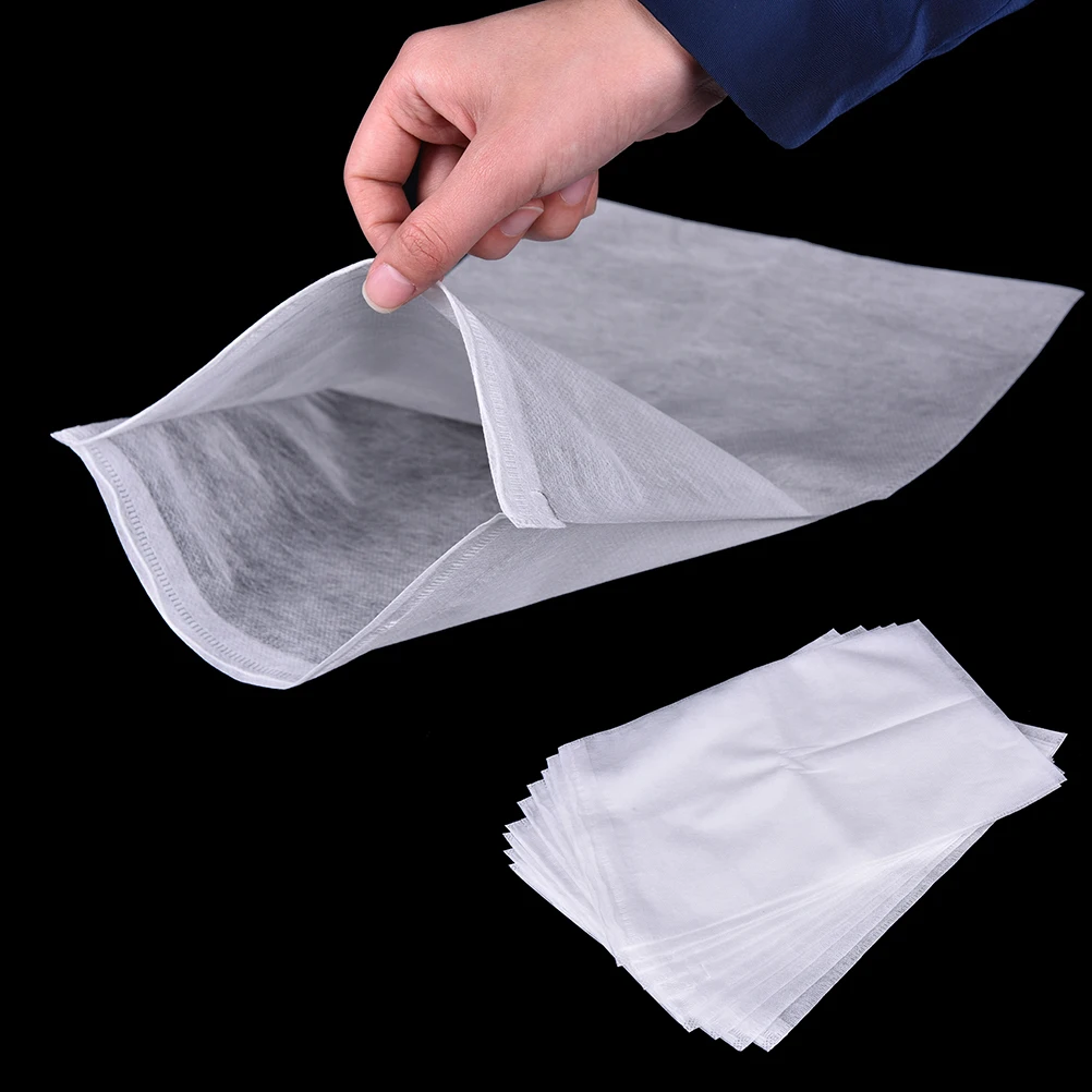 23*30cm Reusable Nylon Mesh Strain Tea Pulp Juice Jelly Food Nut Milk Filter Screen Net Percolator Bag Cloth Bags White  4 Pcs