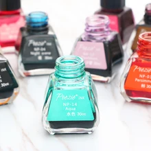 Стеклянная авторучка чернильная бутылка POEZIE INK-30ml 20 цветов на выбор школьные и офисные канцелярские принадлежности