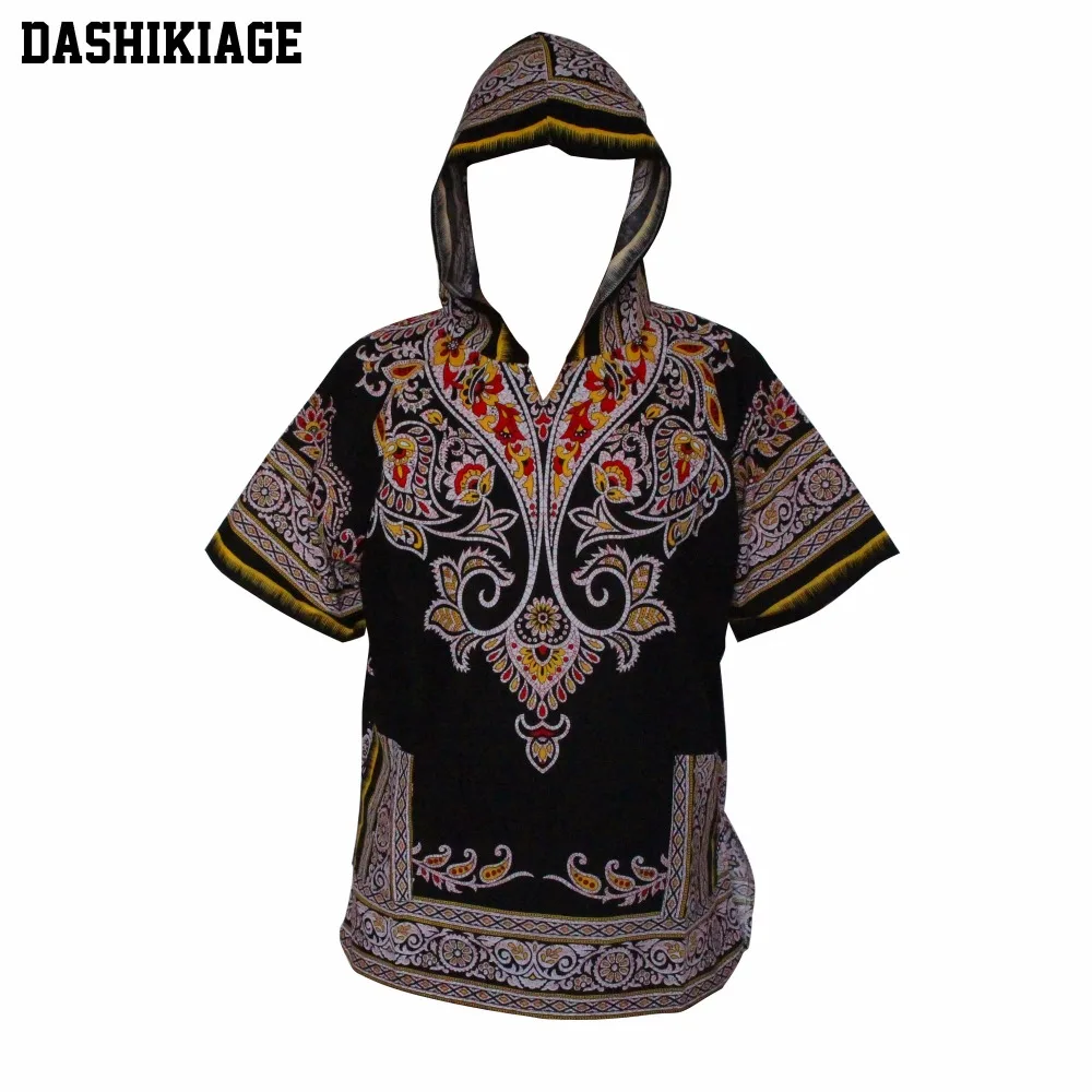 Dashikiage мужские хипстерские африканские Swag Dashiki Модные свободные традиционные длинные толстовки с капюшоном