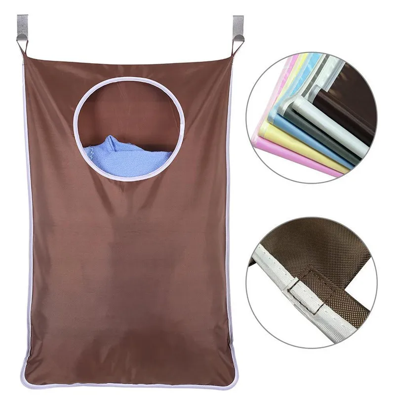 Household Door Hanging Laundry Hamper Extra Large Wall Mounted Organizer Bag with Stainless Steel and Suction Cup Hook | Дом и сад