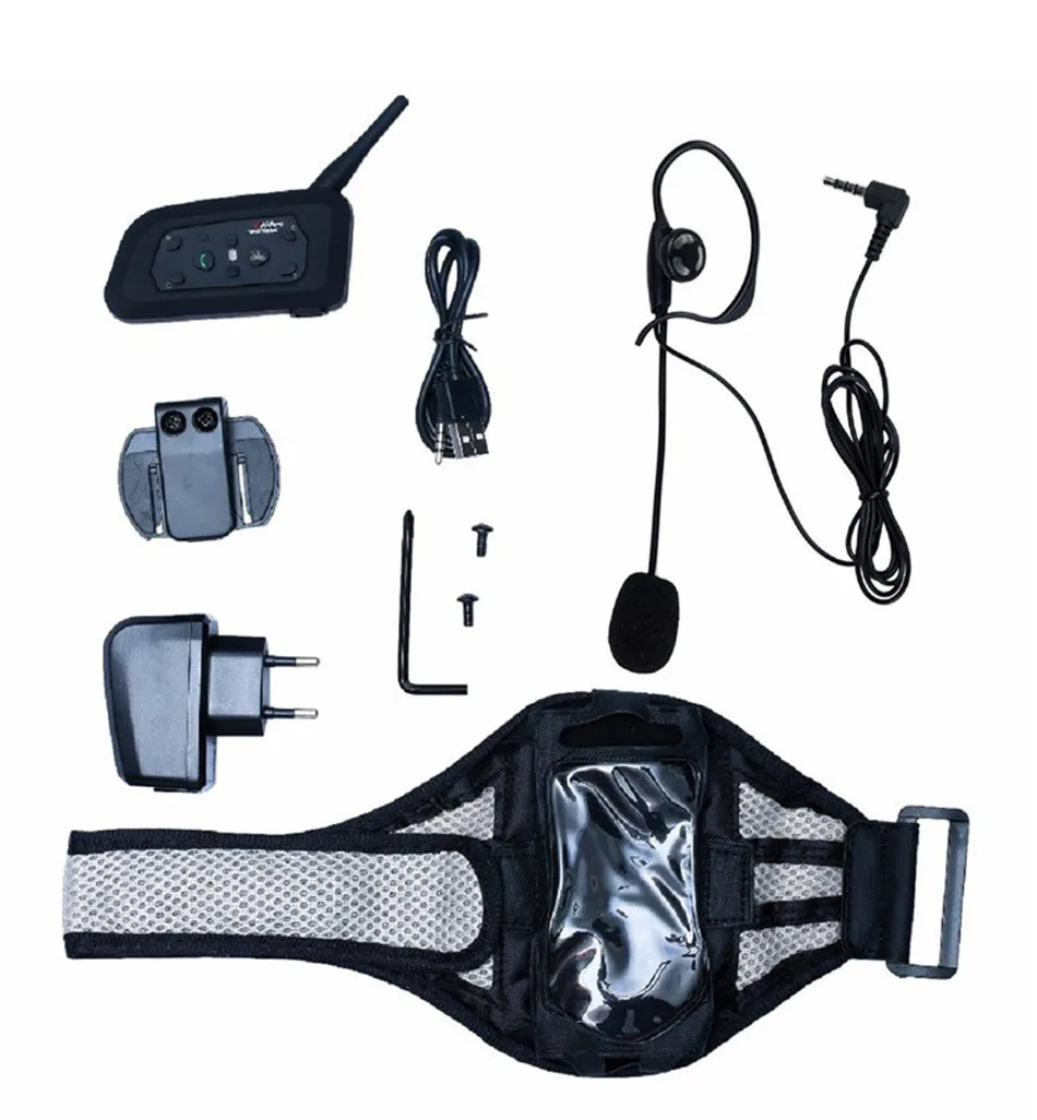 Football Referee Intercom BT Headset 4 Communicators 1200M Full Duplex Bluetooth Interphone V4C Ear Headphone Walkie Talkie 1PCS10