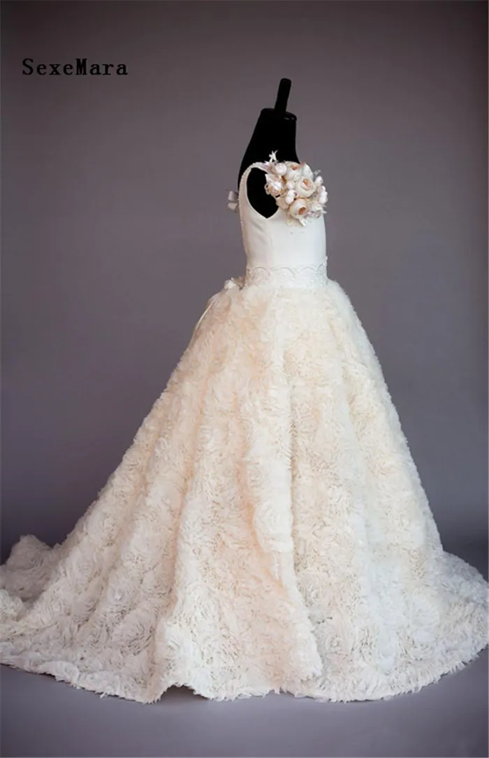 de Baile Vestido Da Menina Flor para