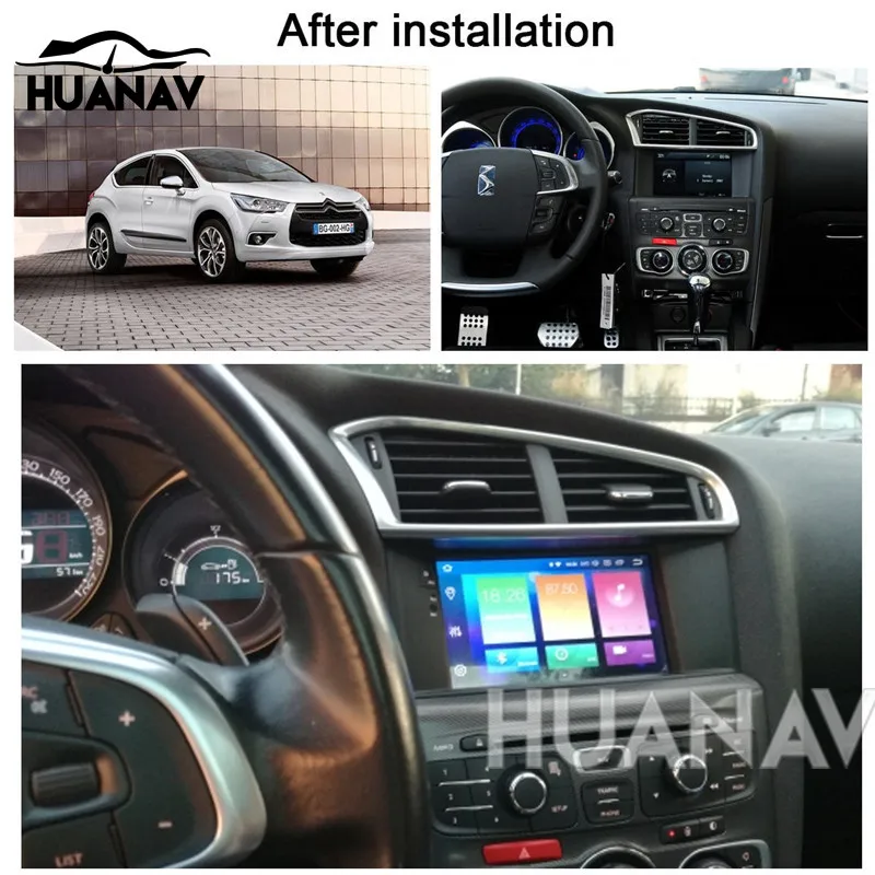 Автомобильный DVD плеер HUANVA с GPS навигацией для Citroen C4 C4L DS4 2011 2012 2013 2014 2015