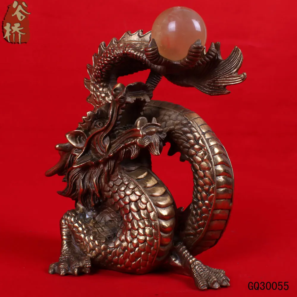 

Golden dragon beads copper golden dragon lilliputian fortune decoration copper