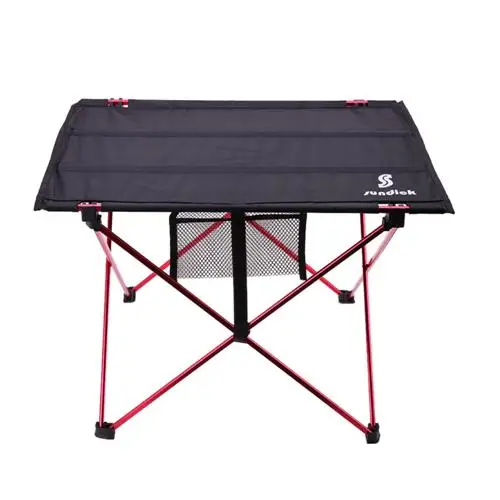 Портативный Легкий уличный стол для кемпинга стол из алюминиевого сплава для пикника барбекю складной стол для активного отдыха - Цвет: Красный