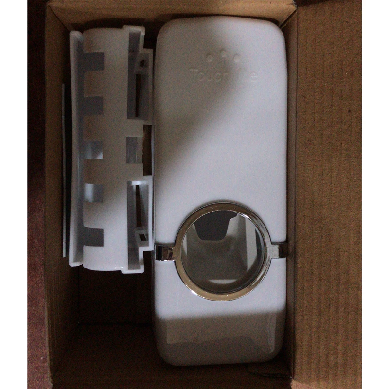 Bathroom Shelves Toothbrush Holder Automatic Toothpaste Dispenser Set 5 Slots Toothbrush Stand Home Wall Mounted Rack