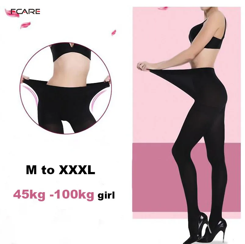 

Fcare 3PCS Plus size tights autumn winter 120D double crotch M-XXXL large control top Women pantyhose Pantimedias mujer