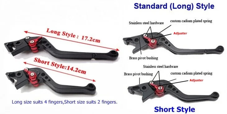 Для Suzuki GSXR1000 2005 2006 GSXR600 GSXR750 GSXR 600 750 2006-2010 CNC Длинные Короткие Регулируемые тормозные рычаги сцепления