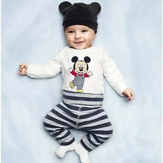2015 New Fashion Baby Boy Clothing Set (Romper+Hat+Pants) Infant Newborn Baby Girls Clothes Suit Roupas De Bebe Jumpsuit - Image 4