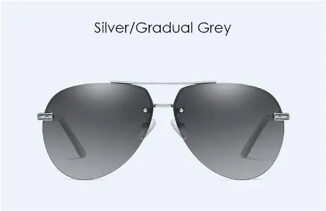 Мужские поляризационные модные трендовые солнцезащитные очки для вождения - Цвет линз: Silver