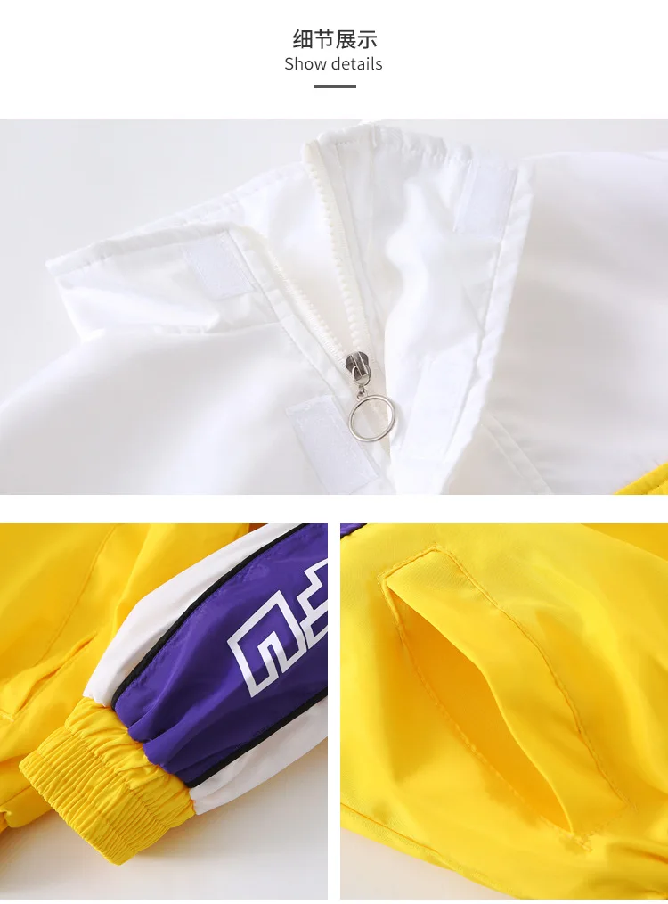 Desempenho de Dança Roupas de Primavera e Outono das Crianças Coreana do Conjunto de Meninos do Hip Roupas Maré Versão Traje Rua Hop 16 Mamãe e Bebê