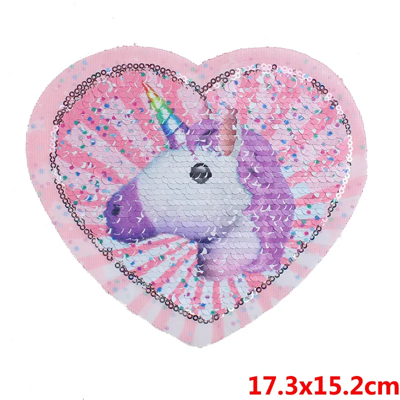 Animal sequins, beads, embroidered cloth, unicorns, patches, straps, ironing, clothing accessories, wholesale - Цвет: 7