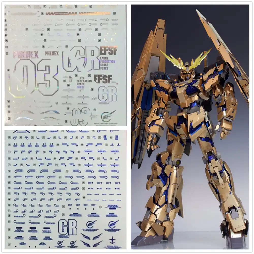 D L High Quality Magic Color Decal Water Paste For Bandai Pg 1 60 Rx 0 Unicorn Gundam 03 Phenex Dl034 Gundam Decal Unicorn Gundamgundam Unicorn Aliexpress