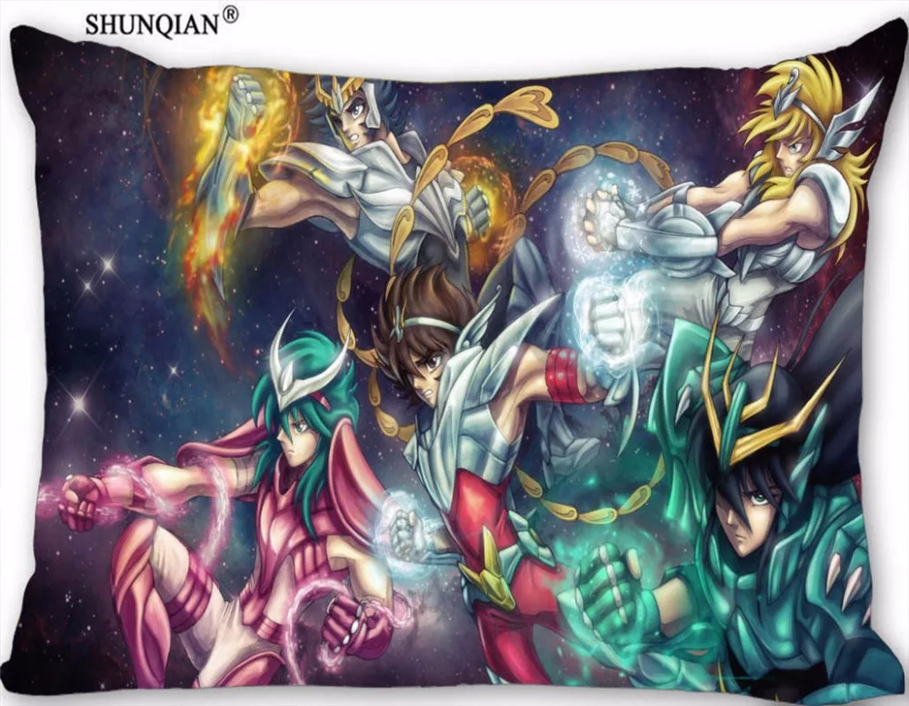 Новинка Наволочка на молнии Saint Seiya Размер чехла 45x35 см 40x60 45x75 50x75 (две стороны)|pillow