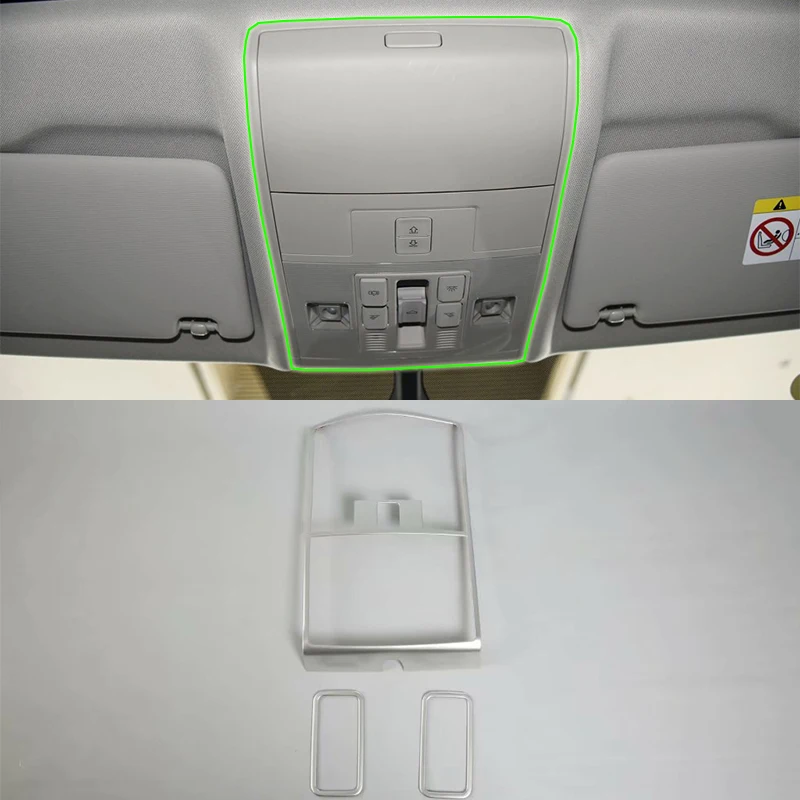 

Car Accessories ABS Interior Front Roof Dome Reading Light Lamp Cover Trim For Volkswagen Tiguan L 2016 Car Styling