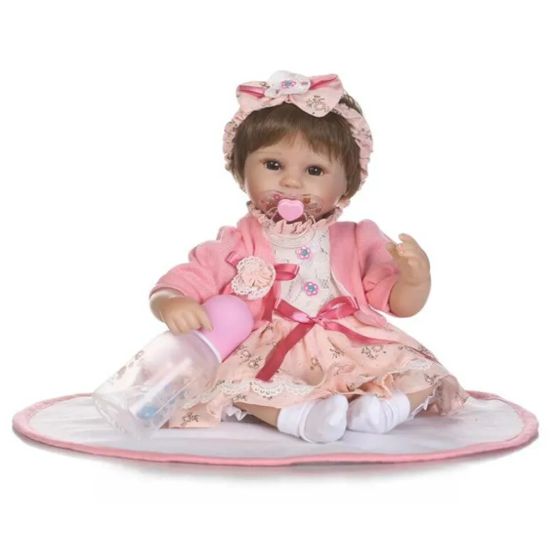 

43cm/17" Reborn Baby Dolls Real Life Vinyl Silicone Baby Girl Doll Kids Birthday Gift Toy Collection 7041952