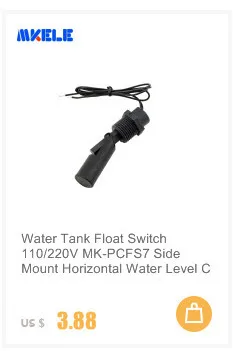 Уровень воды сенсор жидкости низкая давление Боковое крепление горизонтального Поплавковый выключатель MK-PCFS5 Танк бассейн PP пластик