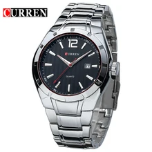 CURREN Marque De Luxe Montres Hommes Pleine Bracelet En Acier Analogique Date Hommes de Quartz Casual Montre Hommes Montres relogio masculino 2016