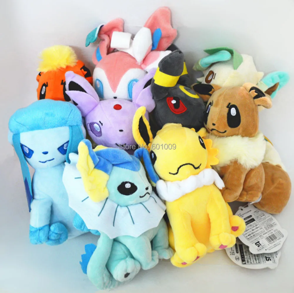 

9 Styles Umbreon Sylveon Eevee Vaporeon Flareon Espeon Leafeon Glaceon Jolteon 20CM Plush Doll Retail
