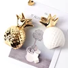 Nordic Small Ceramic Pineapple Money Boxes, Golden Piggy Bank, Saving Box, Home Desktop Decoration 2