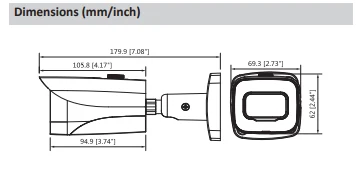 Dahua английская прошивка 8MP IPC-HFW1831E IP камера WDR ИК Мини камера POE и 2,8 мм объектив пуля камера водонепроницаемый IP67