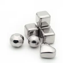 8 шт./кор. нержавеющая сталь виски Охлаждения Кубики льда из камня Ледник охладитель вина камень бар ccessories