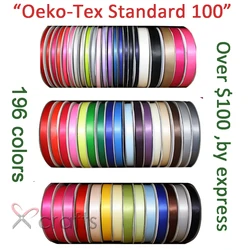 Luxurious Double - Faced Satin Ribbon - Multiple Widths, Variety of Colors - 25 MM (Gold)