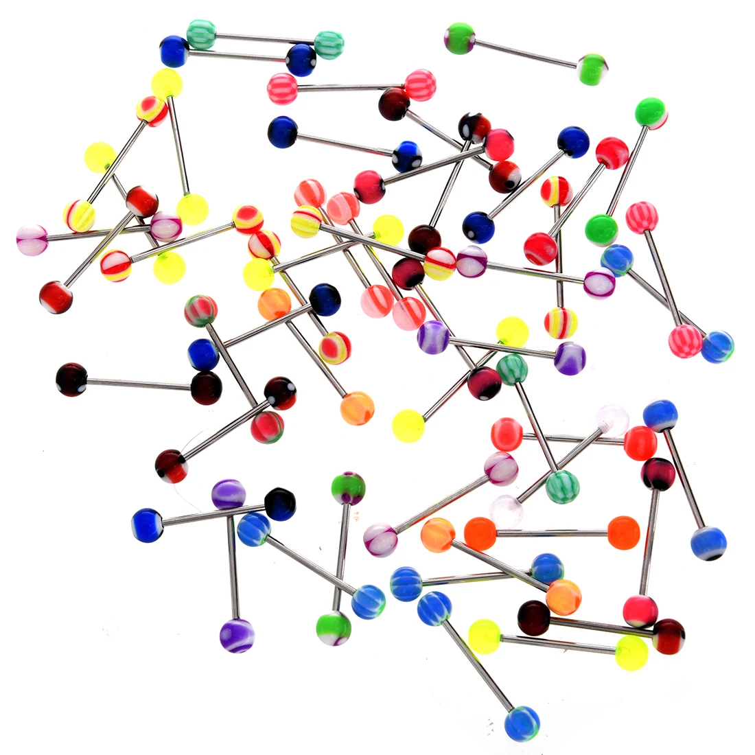 

50 Multi Colors Body Jewelry Belly Tongue Lip Piercing Fashion