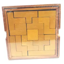 Classic IQ 3D Tetris Wooden Brain Teaser Puzzle Game Educational Toys for Children/Adults,Creative