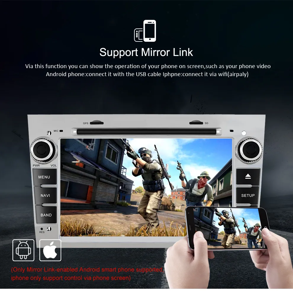 Discount 7" Android 9.0 Car Radio GPS Player For Opel Astra H Zafira Vectra Vivaro Tigra Corsa C Carro DVD FM Video Navigation Multimedia 6