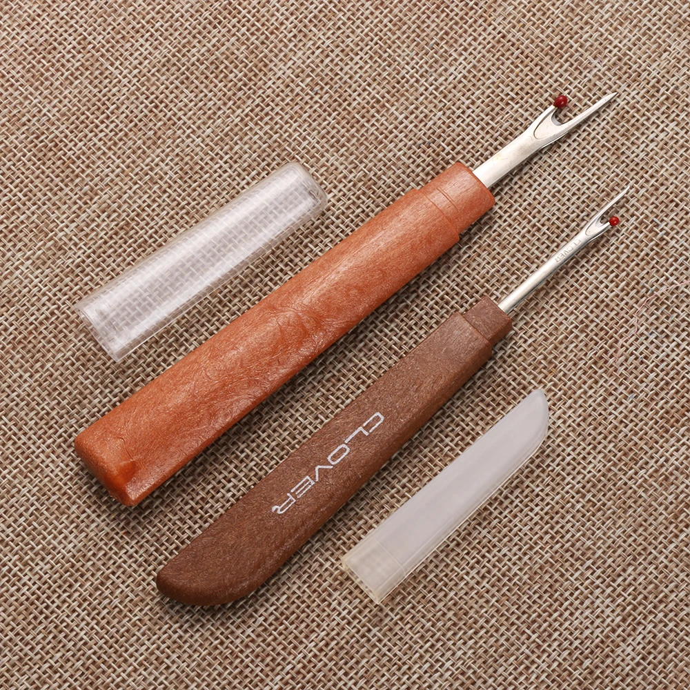 1/4Pcs Steel Thread Cutter Wooden Plastic Handle Seam Ripper Stitch Removal  Knife Needle Art Sewing Tools DIY Sewing Accessories