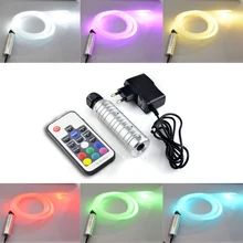 Maykit год новогодние товары 6 Вт RGB LED 250 шт. 75 мм конец ПММА горит волоконно-оптический кабель на расстоянии 1 метра Длина мини свет осветитель для автомобиля оптика