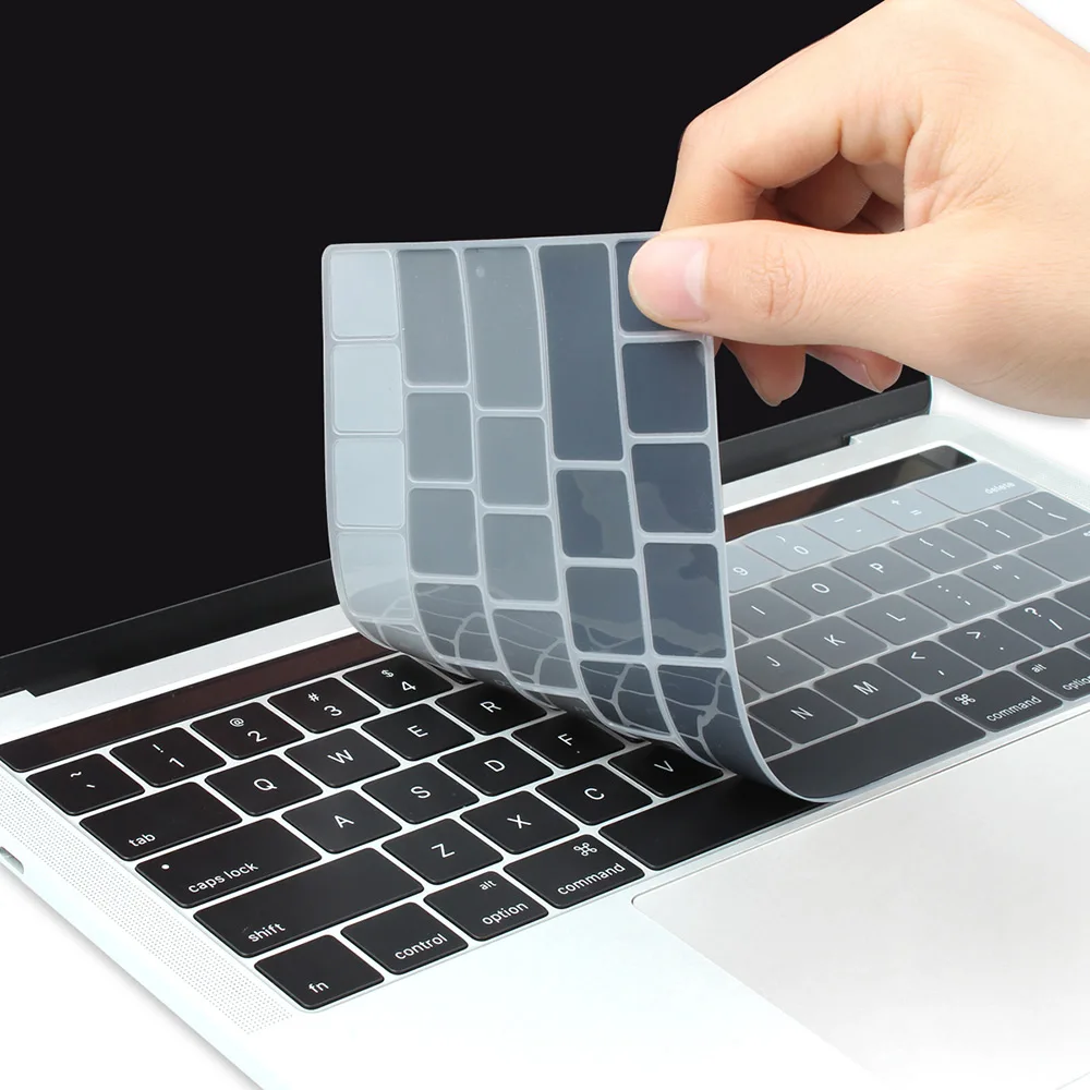 Евро AZERTY ультра-тонкий мягкий силиконовый защитный чехол для клавиатуры для Macbook Pro 13 15 Touch Bar A2159 A1706 A1707 A1989 A1990