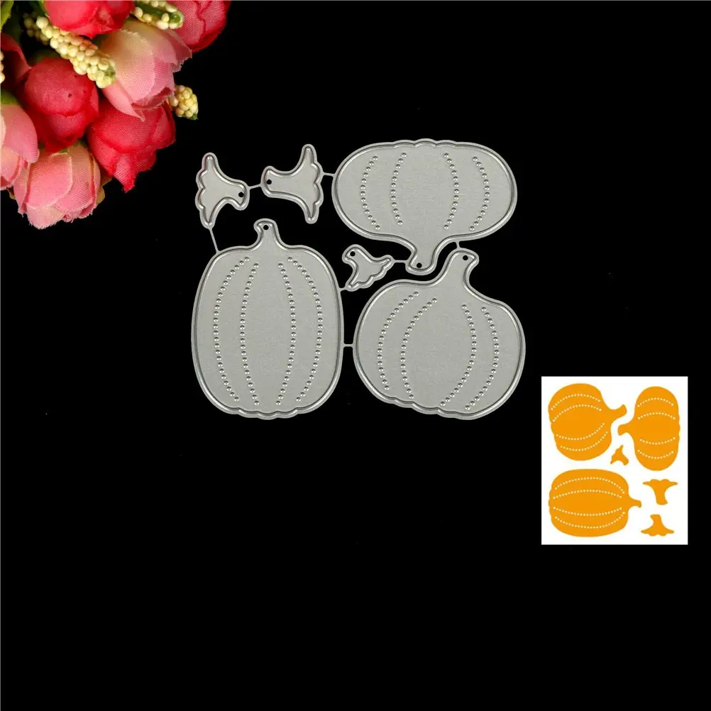 

DIY Halloween Pumpkin Metal Cutting Dies For Sizzix Fustella Shot Cutting Machine Scrapbooking Embossing Folder Suit 7.8*6.6cm
