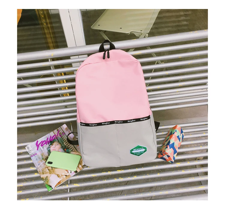 Menghuo Panelled Backpack Women School Backpack for Teenage Girl Fashion Men Travel Bag Unisex Rucksack Bolsas Mochila Sac A Dos_39-1_24