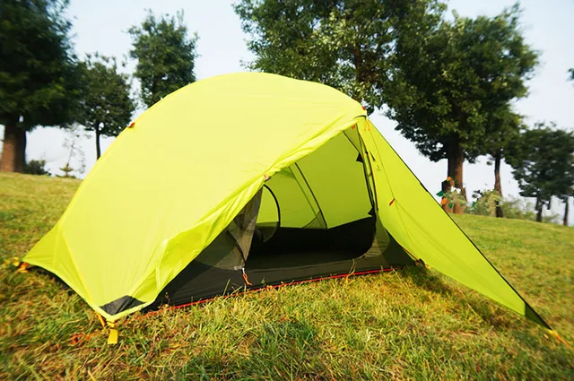 Cheap 3F UL Gear 15D silicone coated 4 season 1 person aluminum alloy rod anti rain/wind hiking beach fishing outdoor camping tent