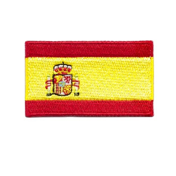 

European cup flags Spain flag Patch for Jackets 1.5*2.5inches