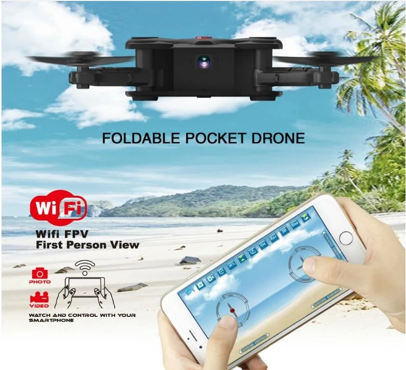 Горячая RC детская игрушка FQ 17W 2 4G Радиоуправляемый Дрон с складной рукояткой wifi FPV