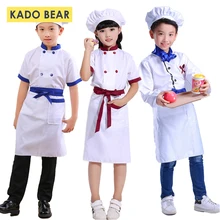 Детская униформа для ролевых игр; детский нарядный комплект одежды на Хэллоуин; праздничная одежда шеф-повара для маленьких девочек и мальчиков; Костюмы Повара; праздничная одежда