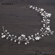 Головная повязка, Новое поступление, маленькие цветы, головной пояс с жемчугом, кристалл, ручная работа, серебряная цепочка для невесты, свадебные аксессуары SQ0237